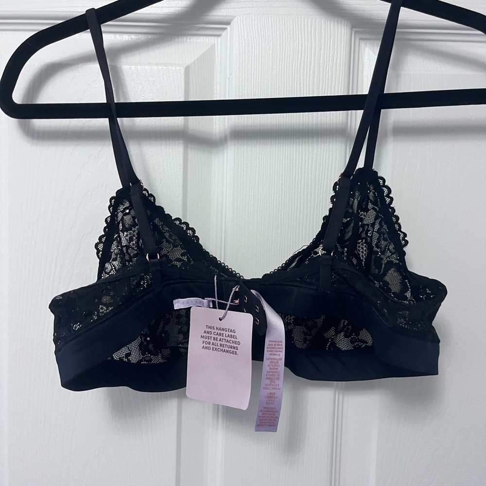 SAVAGE X FENTY FLORAL LACE AND MESH BRALETTE - Picture 7 of 10